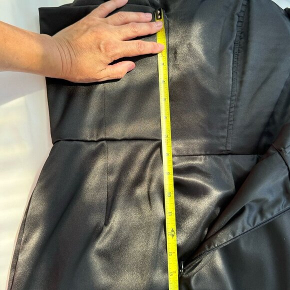 Max And Cleo By BCBG Women’s Pleated Ruffle One Shoulder Mini Dress Black Size 4 - Picture 15 of 16